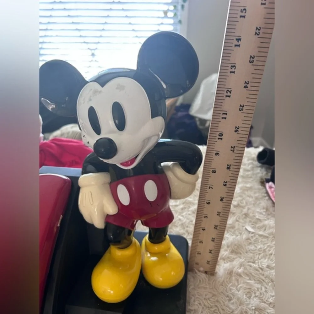 Vintage Mickey Mouse Phone with Red and Yellow Accents‎